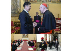 Ерөнхийлөгч У.Хүрэлсүхэд Гэгээн Ширээт Улсын Төрийн хэрэг эрхлэх газрын дарга Кардинал Пиетро Паролин бараалхлаа.