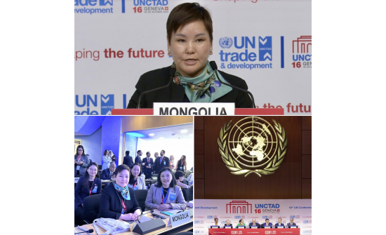 Delegation of Mongolia attends the 16th UN Conference on Trade and Development (UNCTAD16) in Geneva