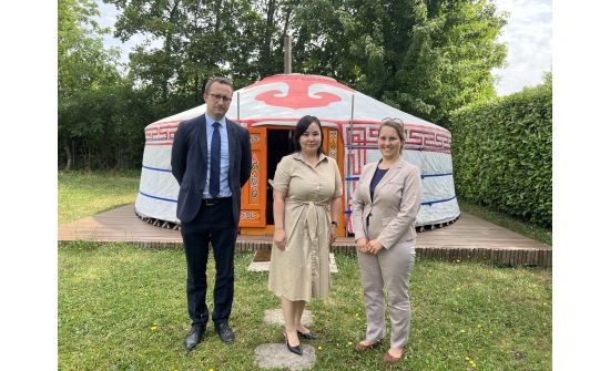 PERMANENT REPRESENTATIVE H.E MS. GERELMAA DAVAASUREN MET WITH DR. OLAF WIENTZEK, DIRECTOR OF THE MULTILATERAL DIALOGUE GENEVA OF THE KONRAD ADENAUER STIFTUNG